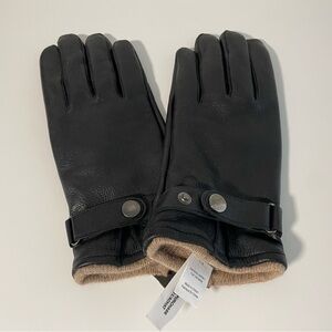 Danier Men’s large black leather gloves